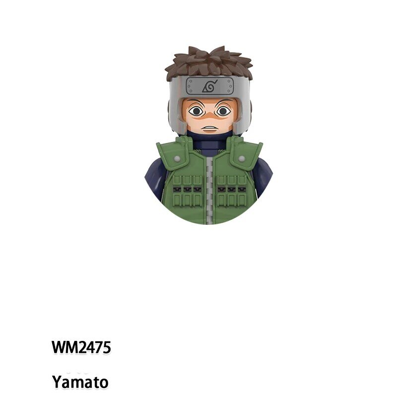 WM6153 Naruto Yamato Neji balok bangunan boneka bata mainan aksi Mini figur merakit blok hadiah anak-anak