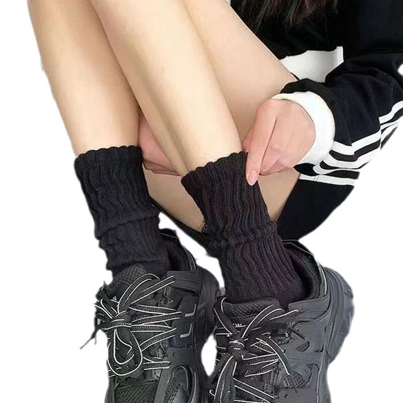 2023 New Warm Socks Multicolour Anti-slip Socks Solid Soft Thermal Warm Sock Color Women Crew Breathable Cotton Sock Long L2c1