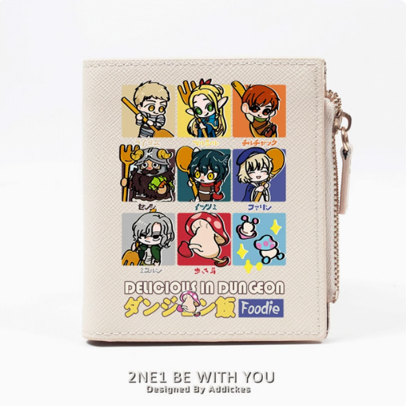 Anime Delicious in Dungeon PU Wallet, Coin Zipper, Money Bag, Card Purse, Cosplay Gift, Fashion, B1640