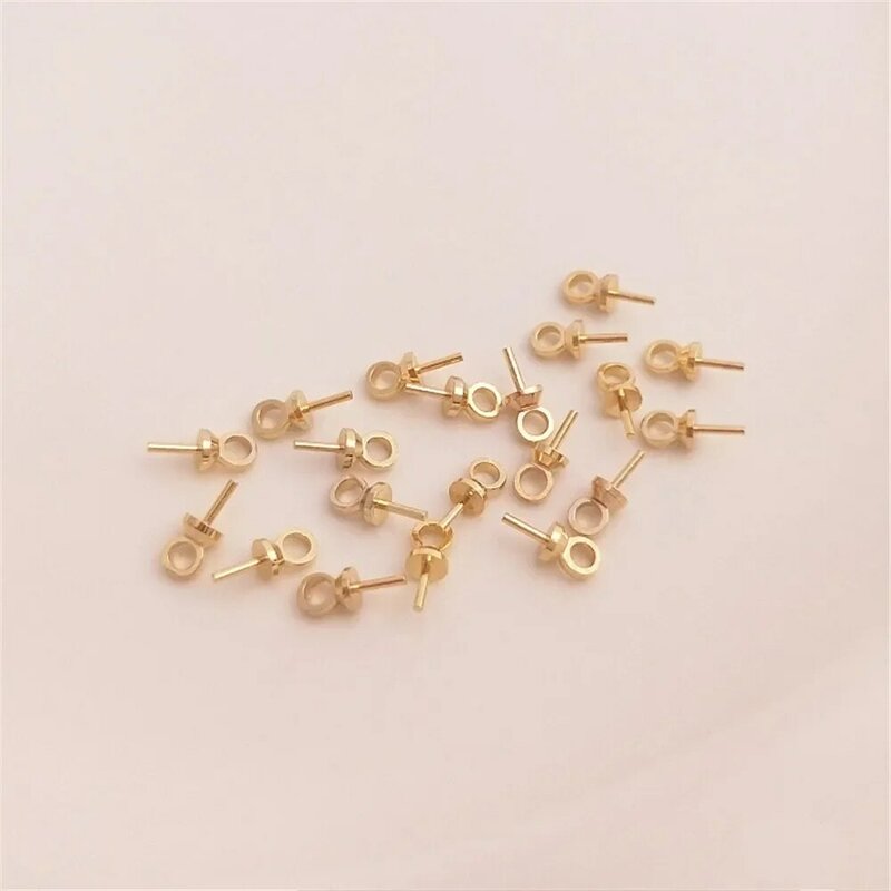 14K Gold Plated Half hole pearl pendant beads recepreceptions diy handmade jewelry accessories