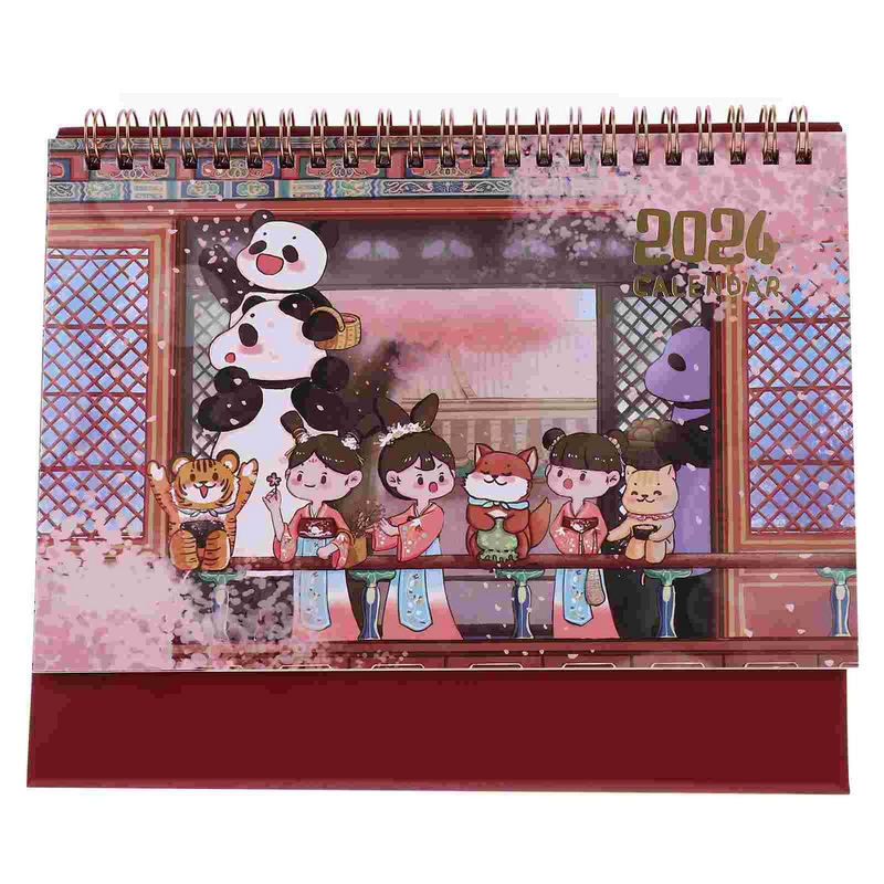 Stehender Neujahrs kalender Schreibtisch Dekor Desktop Kalender dekorativer Kalender Kalender Tages plan für Home Office Schule