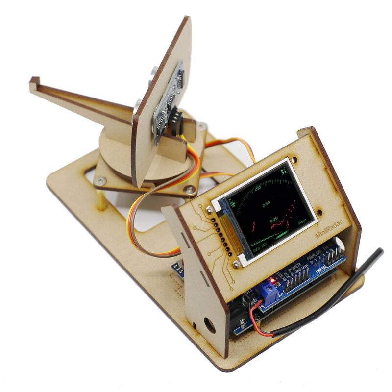 Robot di rilevamento Radar con schermo TFT 1.8 TS90A a Radar ad ultrasuoni per Arduino Robot Kit fai da te UNO Open Source giocattoli programmabili