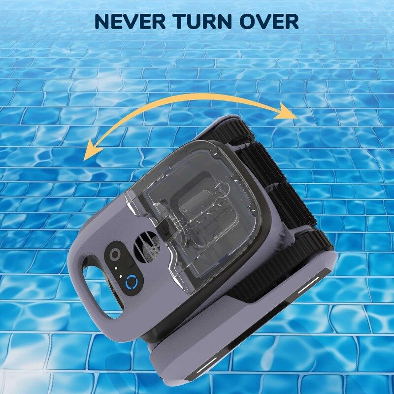 Robot nettoyeur de piscine automatique sans fil Seal, planification intelligente du chemin, temps de travail jusqu'à 150 minutes, aspirateur de piscine