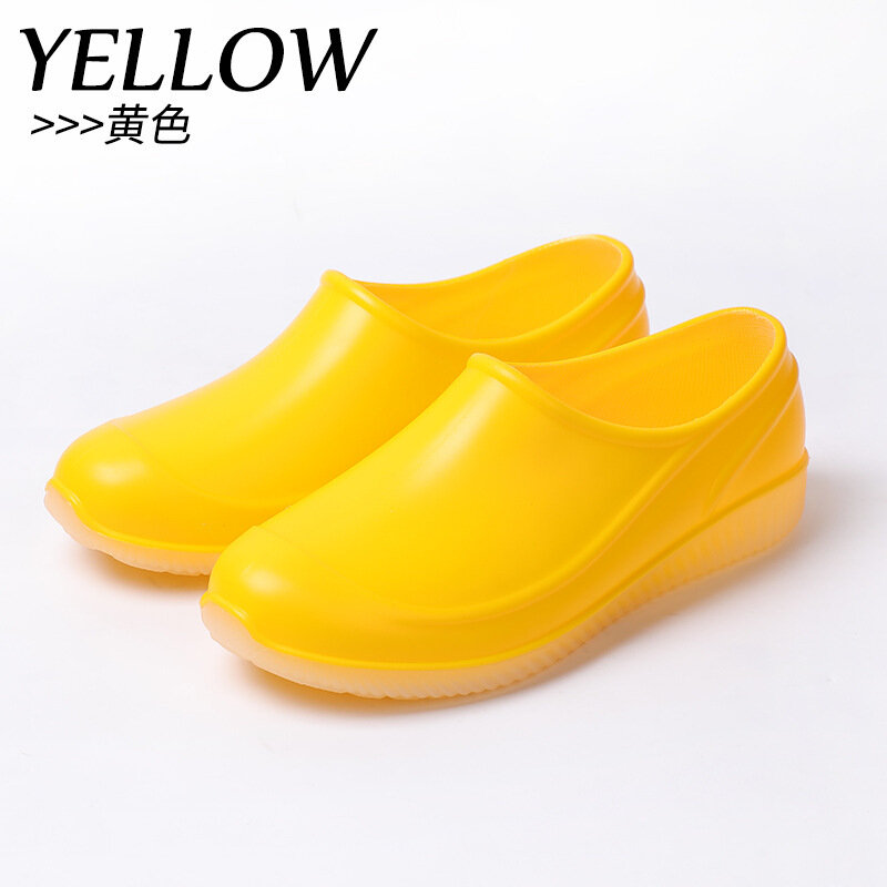 Zapatos planos de goma impermeables para mujer, calzado informal para la lluvia, botines de pesca, talla grande 36-45, primavera y otoño