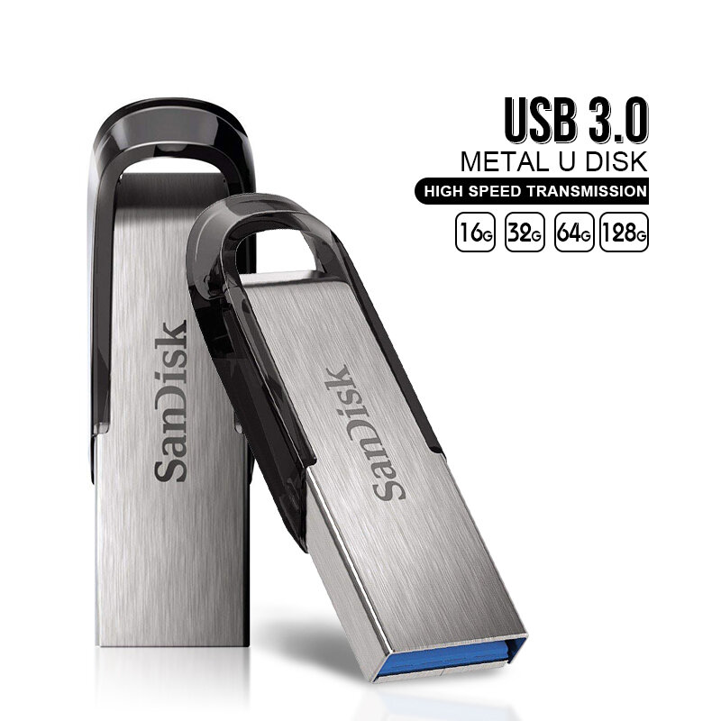 Genuine Ultra Flair USB 3.0 Flash Drive 64GB Flash Stick 128GB Pen Drive 16GB ad alta velocità 32GB Memoria Key Metal U Disk