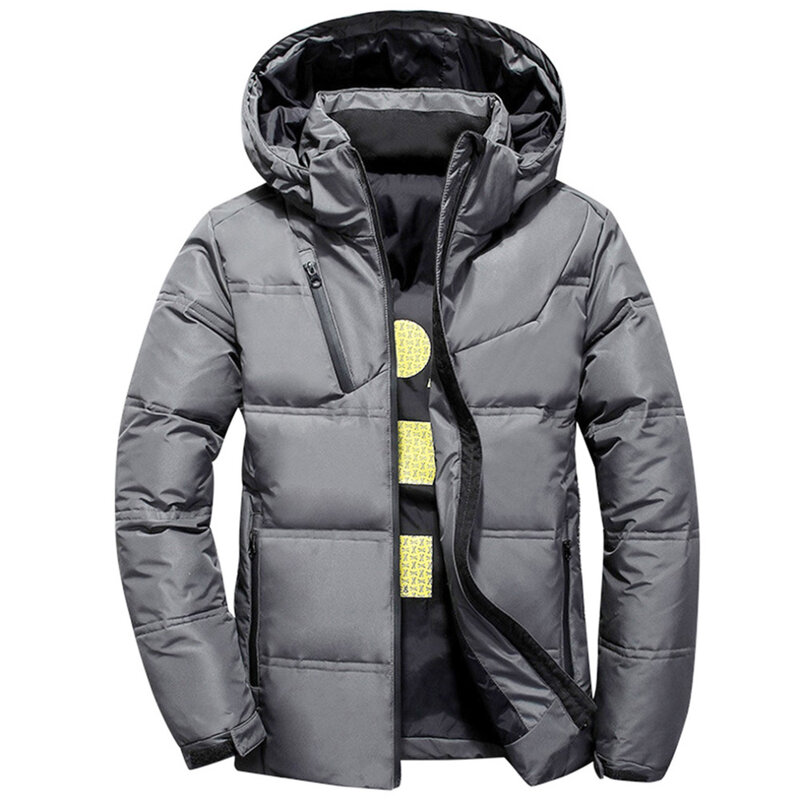 New Warm Thick Men Hooded Parka Jackets Down Jacket Men's High Quality Casual Coat Parka Men's Slim Padded Down Jacket Outwear