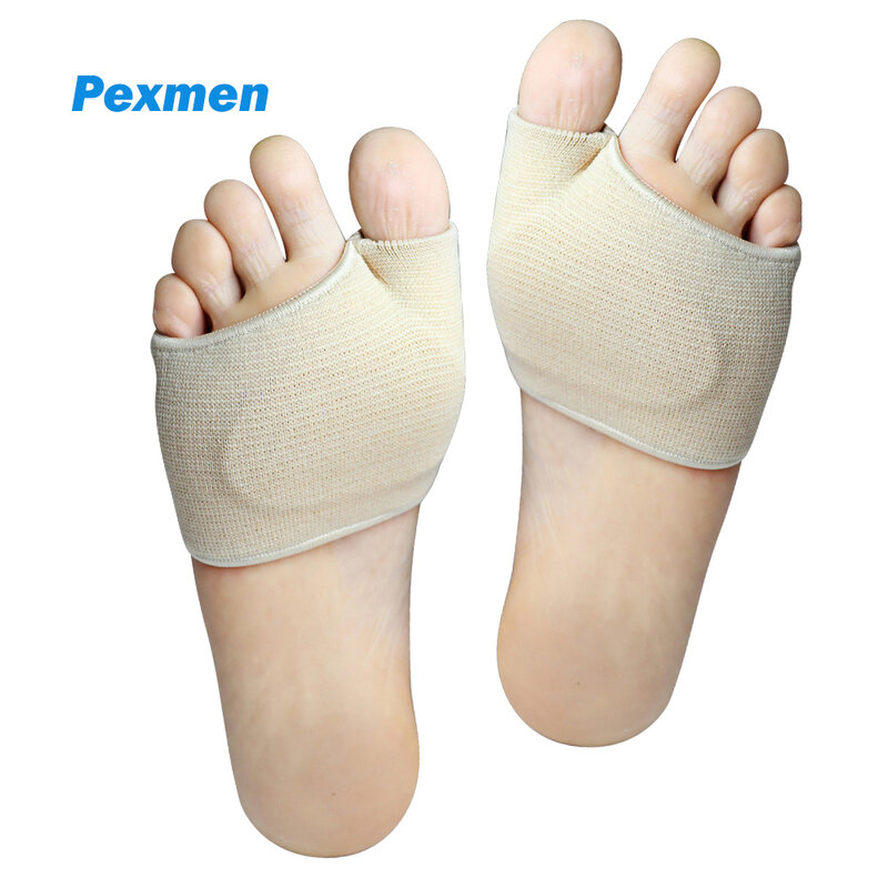 Pexmen 2Pcs Metatarsal Pads for Women and Men Ball of Foot Cushions Forefoot Pads for Mortons Neuroma Metatarsalgia Pain Relief