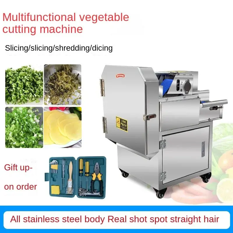 vegetable cutter Canteen commercial leek and scallion cutting automatic shredded pickled cabbage and pepper slicing