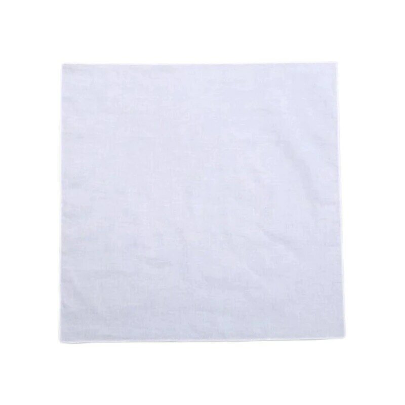 Volwassen witte zakdoek katoen vierkant superzacht wasbare zakdoek DIY-accessoires