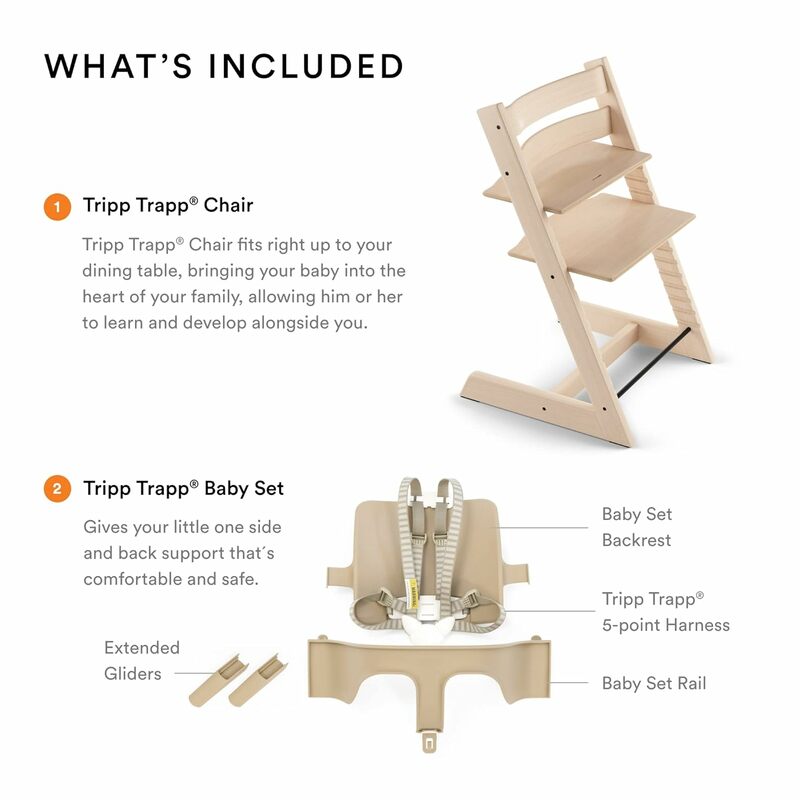 High chair, convertible chair for toddlers, children and adults - includes baby set, removable carrier for 6-36 months