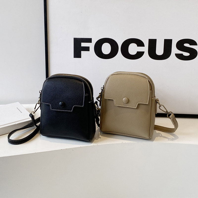 Design Pu Leder Mini koreanische Mode Frauen Handtaschen und Geldbörsen 2024 y2k weibliche Retro einfarbige Umhängetaschen Umhängetaschen
