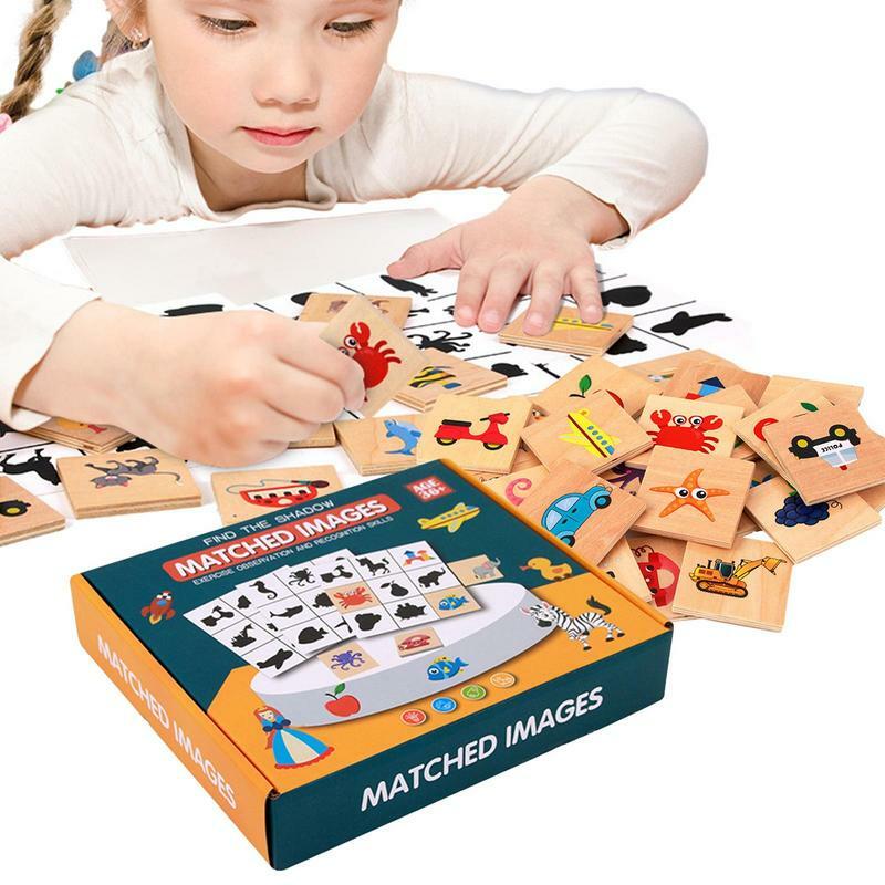 Permainan memori anak-anak gambar anak-anak permainan papan pasangan UNTUK KELUARGA malam balita papan permainan kayu perkembangan dan pendidikan