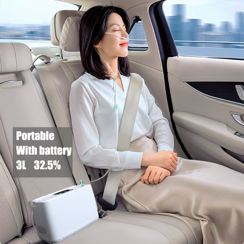 2 Battery Mini Oxygen Generator Portable For Outdoor Travel 32.5% Impulsive Sport Oxygen Concentr Device Machine