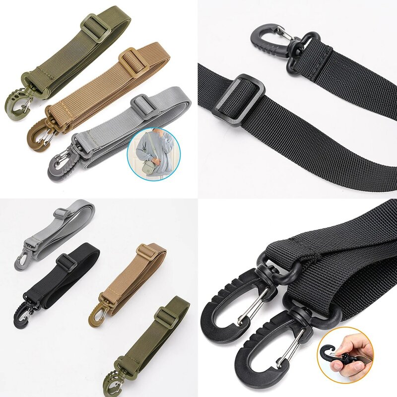2.5*135cm Universal Tactical Bag Strap Outdoor Adjustable Replacement Nylon Shoulder Strap For Water Bottle Pouch Hunting Bag