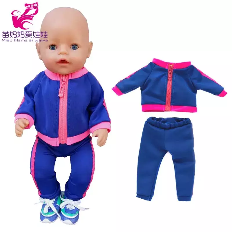 Doll Clothes for 43cm Born Baby Doll Jacket Clothes Pants Set for 17" 43cm Baby New Born Doll Down Coat Children  Toys Wear