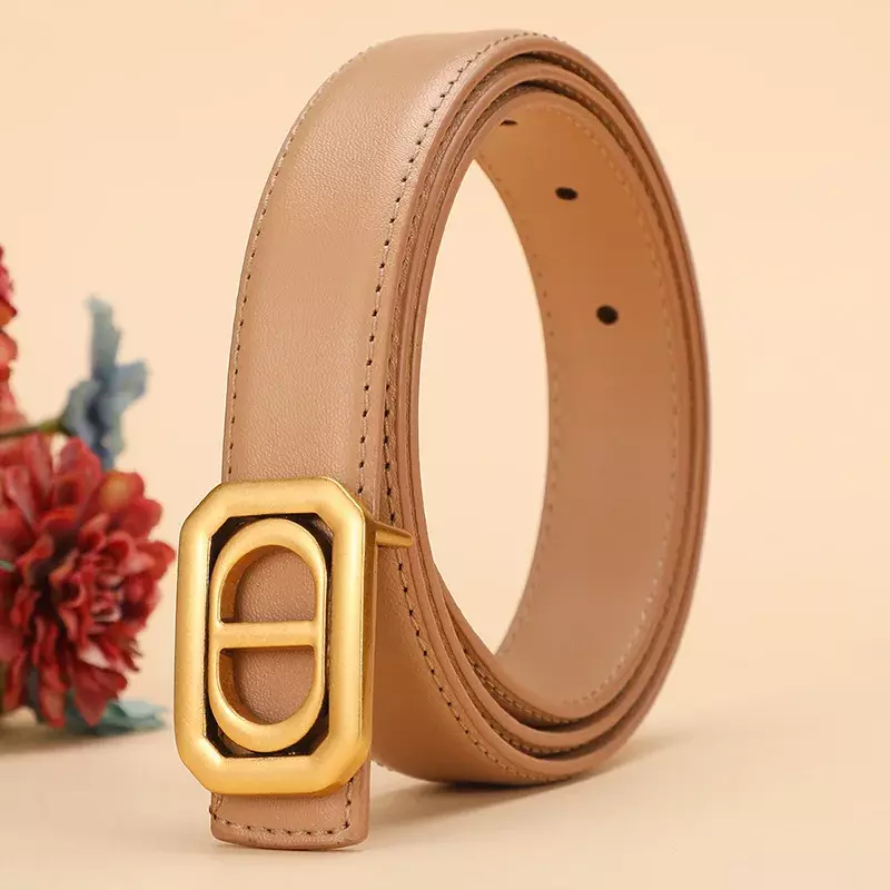 Factory Direct Supply of The New Cow Leather Belt CD Belt Ladies Simple Fashion Cow Leather Belt Womens Luxury Designer Clothes