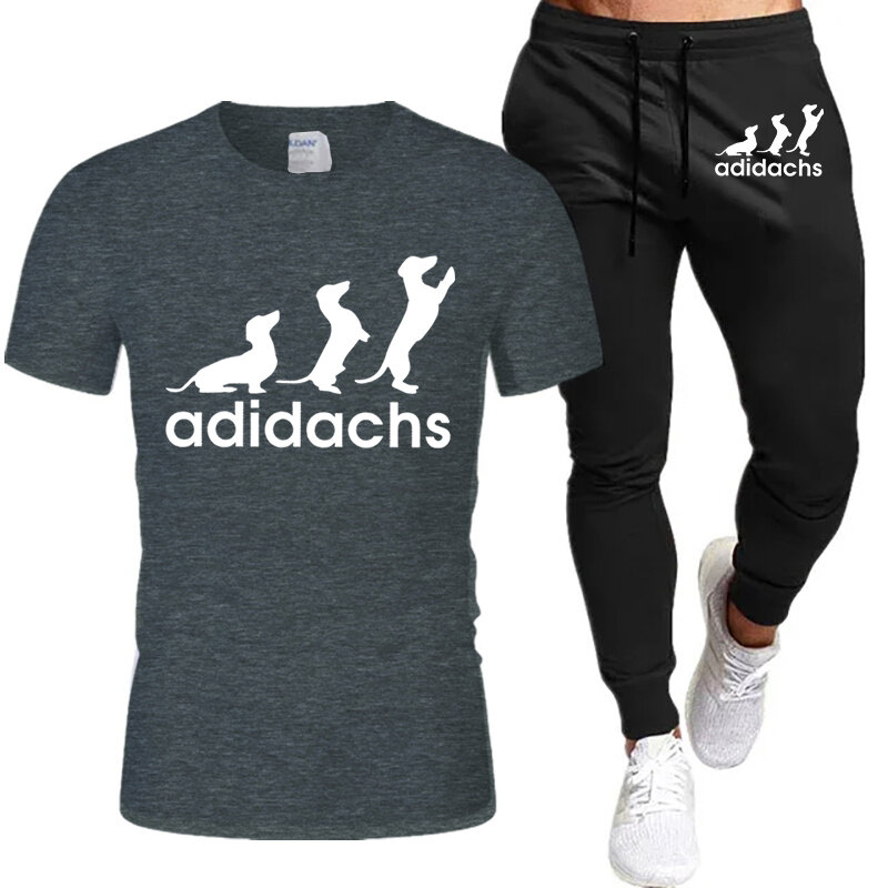 Men's T-shirt Sets Dachshund Dog Lover T Shirt Suits Graphic Shirts Jogging Pants Suit Oversized Tshirt Fashion Men Brand Shirts
