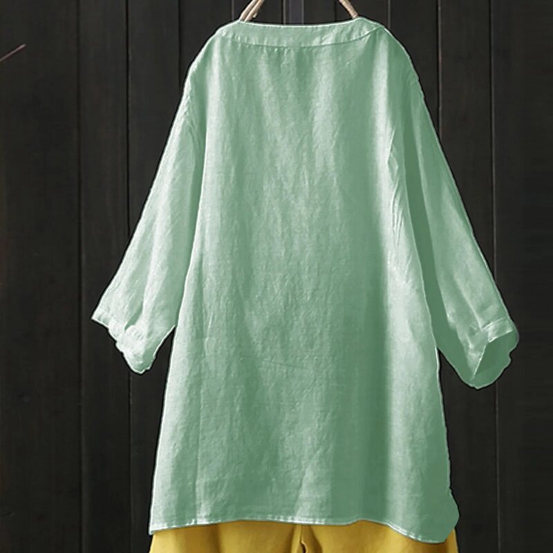Damen hemden 2024 lässig einfarbig Langarm V-Ausschnitt täglich Tops Shirt Damen hochwertige große Bluse Kleidung