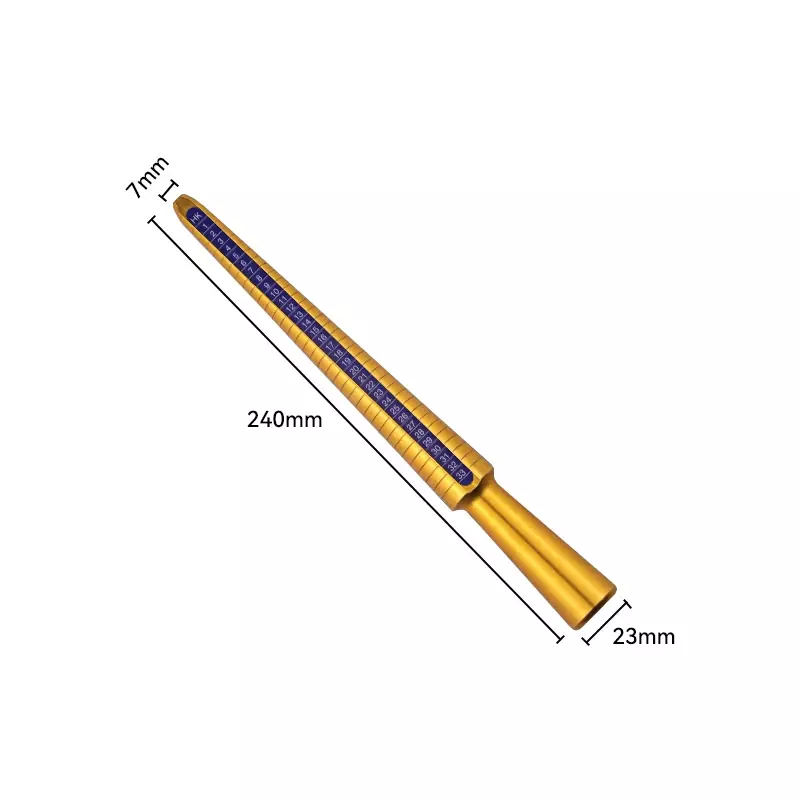 Light Weight Ring Sizing Stick Mandrel HK Size 1-33 Aluminum Ring Sizer Jewelry Measurement Tools