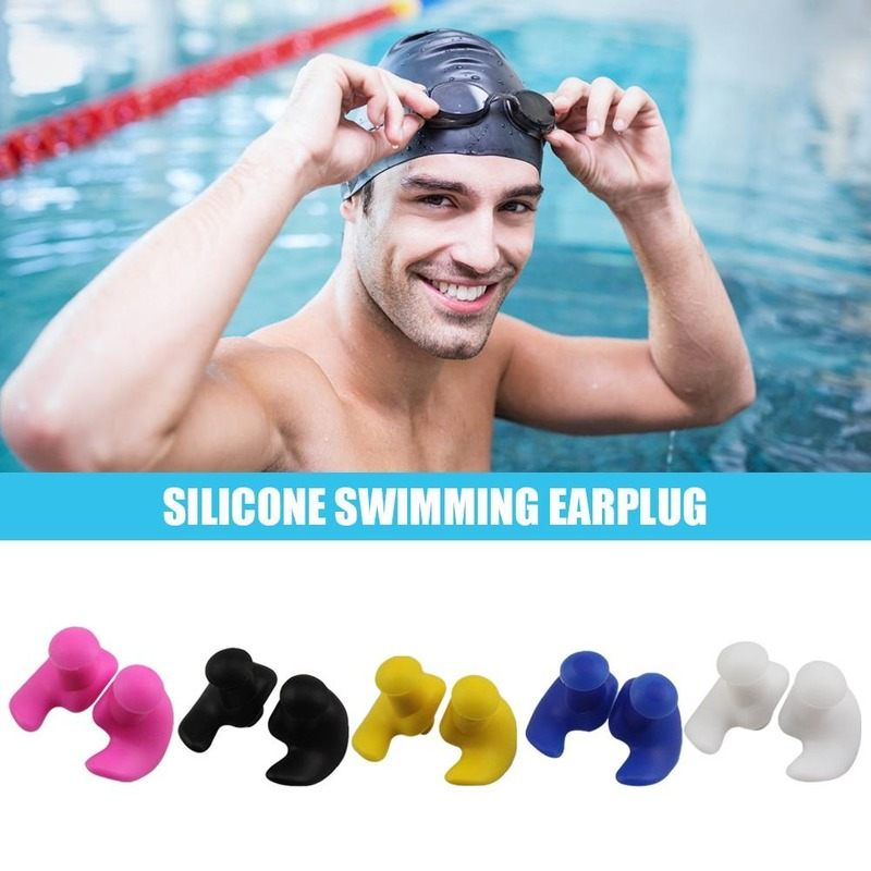 내구성 귀마개 클래식 섬세한 질감 1 쌍 방수 부드러운 귀마개 실리콘 휴대용 귀마개 수영 액세서리