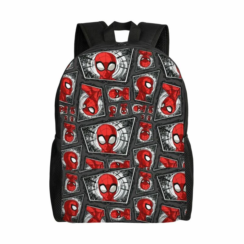 Custom Spider Man Heads Collage Laptop Backpack Men Women Fashion Bookbag for School College Student Bag