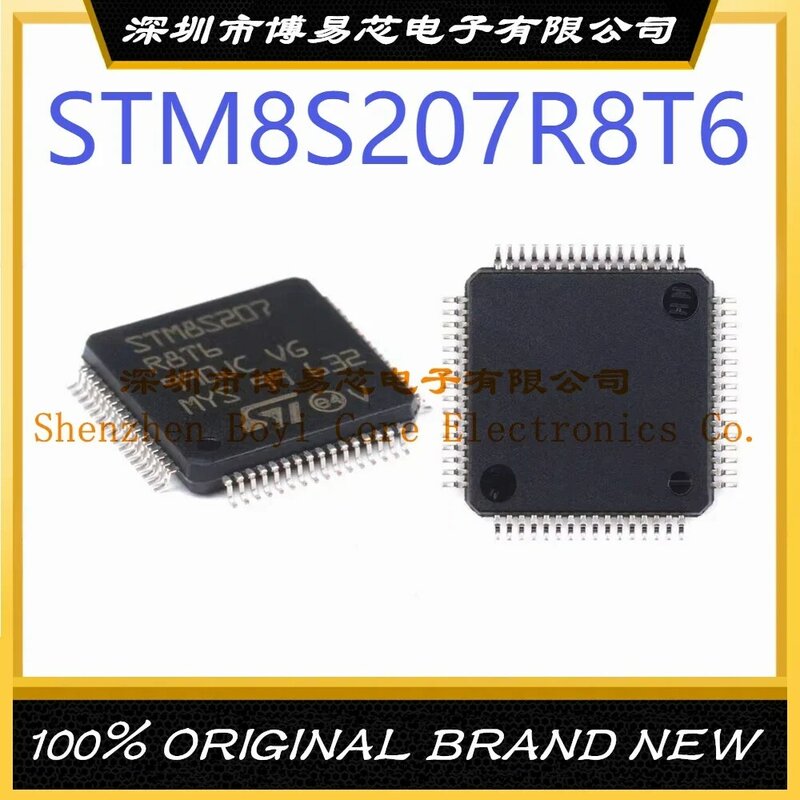 STM8S207R8T6 حزمة LQFP64 العلامة التجارية الجديدة الأصلي رقاقة متحكم IC أصيلة