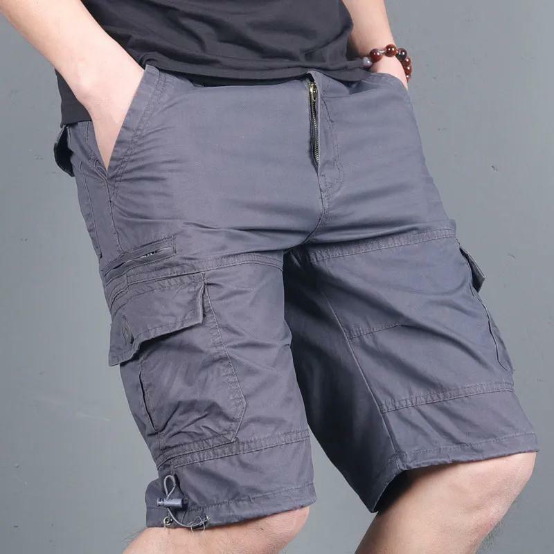 Men Cargo Shorts Plus Size Cotton Casual Pants Men's Military Army Camouflage Tactical Joggers Shorts Loose Work 5XL