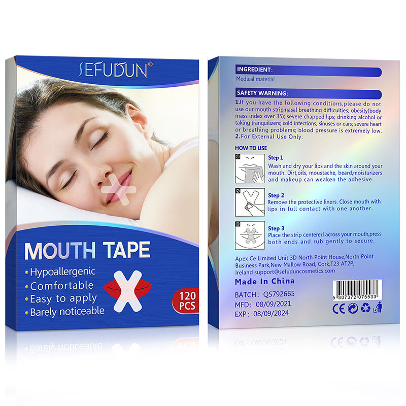 低刺激性の蚊よけテープ,より良い鼻のための睡眠補助ストリップ,呼吸を助ける,120個。