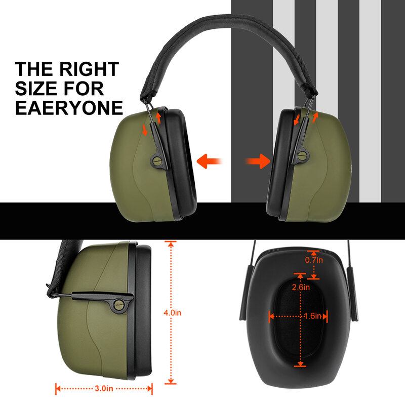 ZOHAN-안전 귀마개 슈팅 이어 프로텍터, 수동 귀마개, 청력 보호, 고소음 감소, SNR 35dB, 총 범위