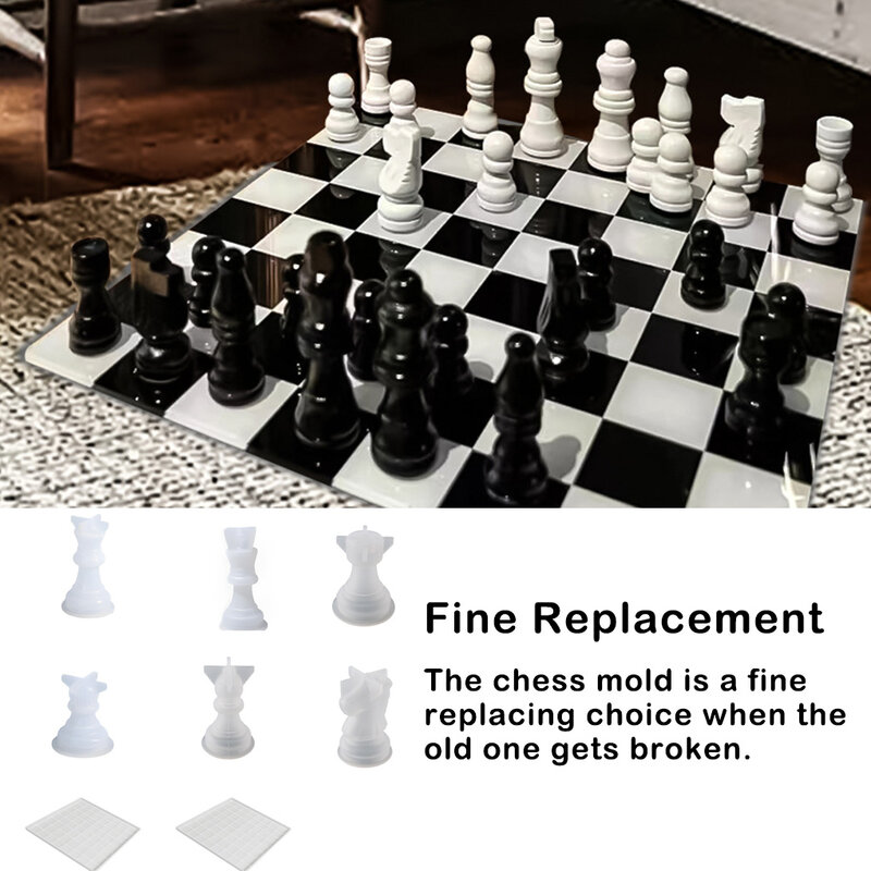 Stampo per scacchi flessibile sostituzione fai da te accessori per stampi in stile semplice