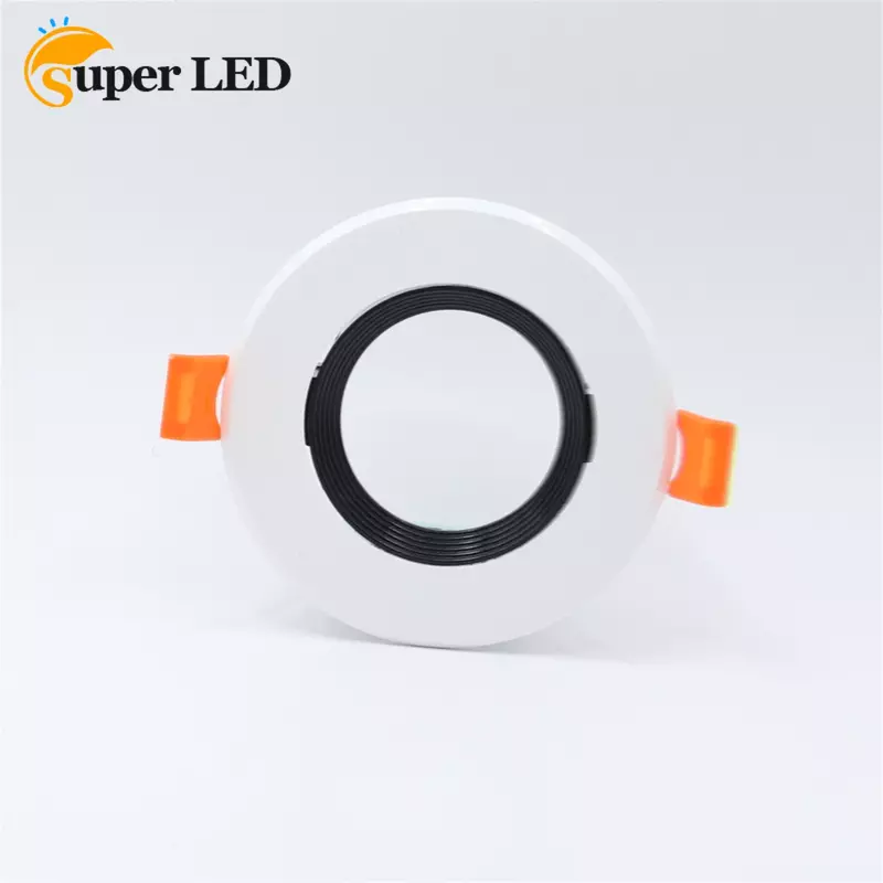 Plastica LED bulbo oculare involucro 6W MR16 lampadina GU10 cornice Downlight soffitto Down Light Lampu Siling rotondo nero bianco