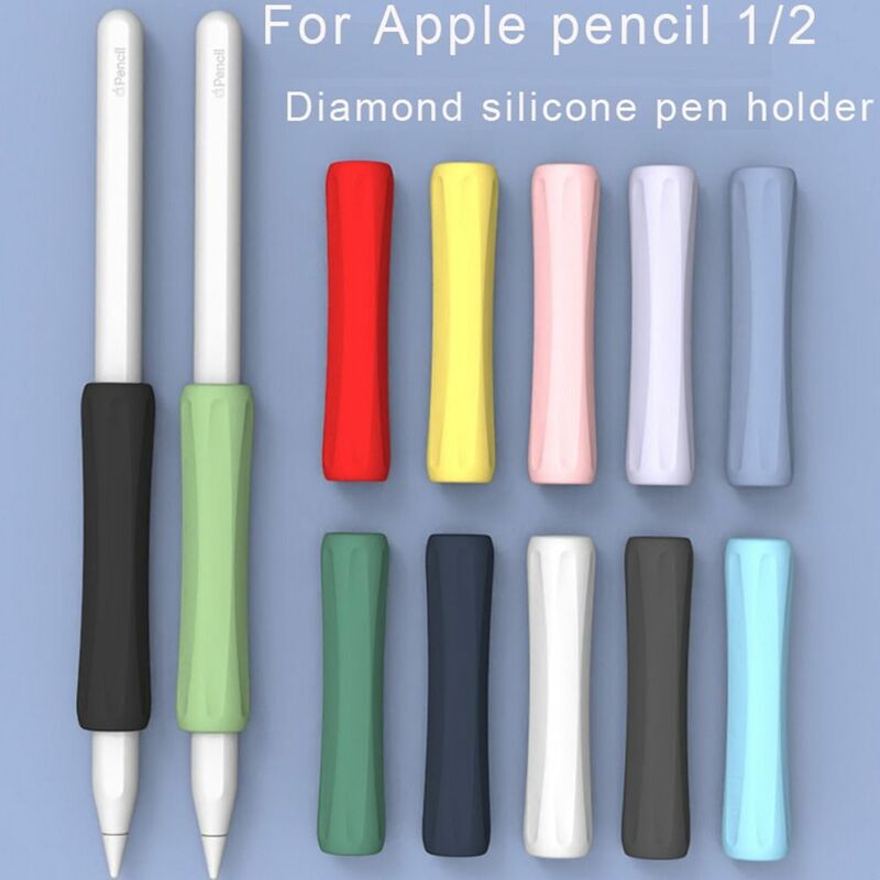 Capa de silicone para caneta touch screen, à prova de choque, anti-risco, antiderrapante, manga protetora, caso grip, stylus, Apple Pencil 1, 2