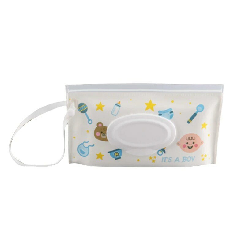 1 buah tas tisu basah bayi portabel, kotak tisu wadah tisu ramah lingkungan dapat digunakan kembali, kotak tisu pembersih bayi