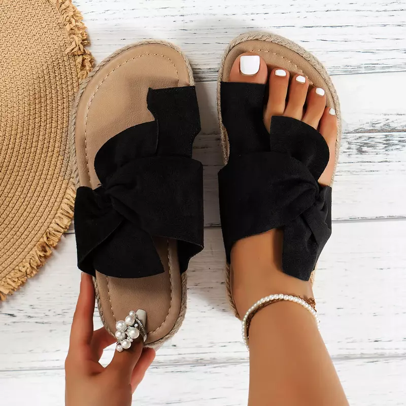 Sandal Platform wanita musim panas sepatu desainer mewah sandal selop wanita Flip flop bunga sandal luar ruangan Zapatos De Mujer
