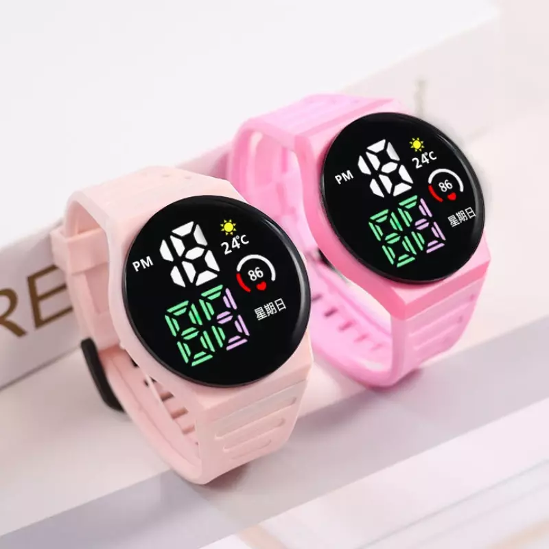 2023 New Luxury Brand Children LED Electronic Watch Women Men Couple Watches Dual Color Student Sports Clock Kids Smart Watch