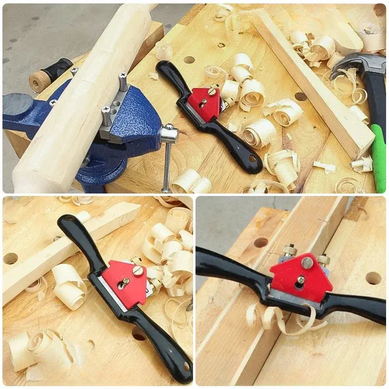 Manual Wood Planers Deburring Adjustable Plane Spokeshave Push Slotted Planer Trimming Hand Tools 9/10IN