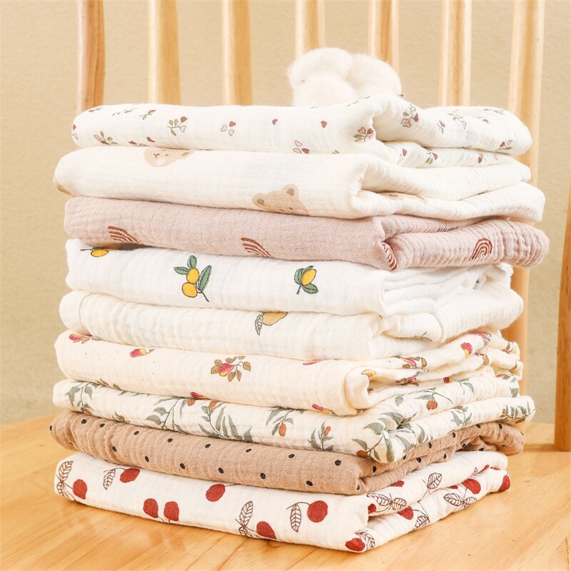 Хлопковое Марлевое муслиновое детское одеяло супер мягкие пеленки для новорожденных быстросохнущее банное полотенце для мальчиков и девочек