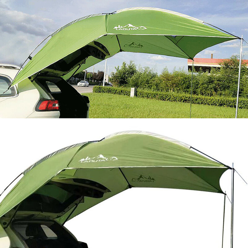 SUV tenda belakang portabel, tenda luar ruangan tahan hujan, tenda atap mobil SUV truk berkemah