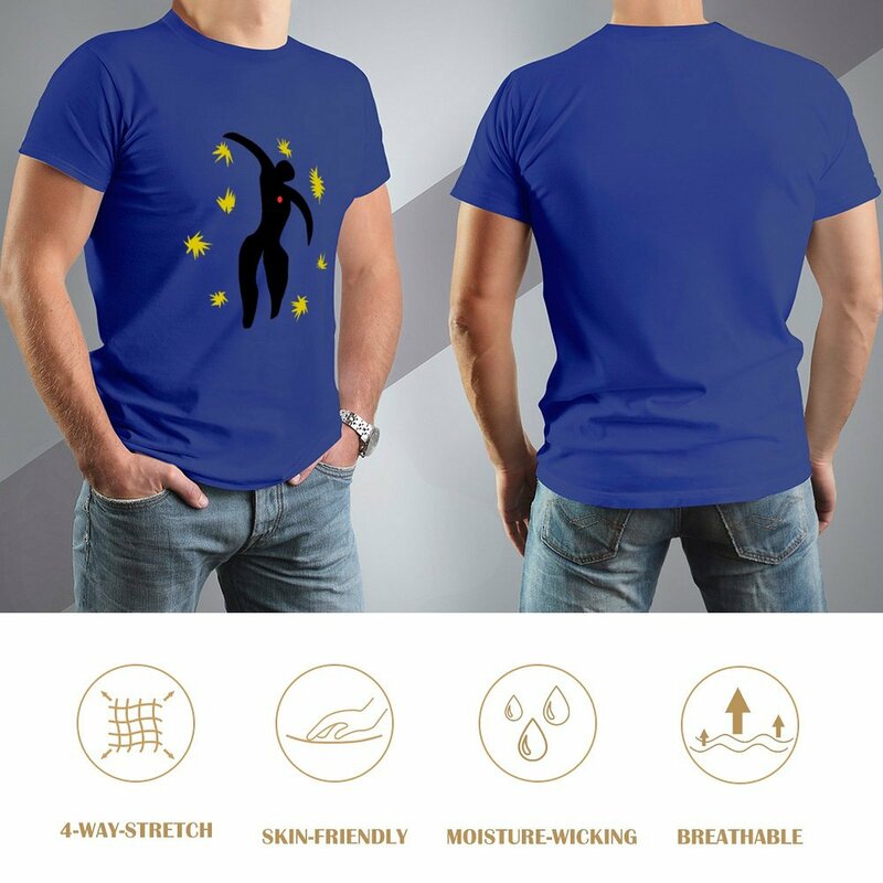 T-shirt col rond homme, estival et de marque, collage Matisse, nuit étoilée