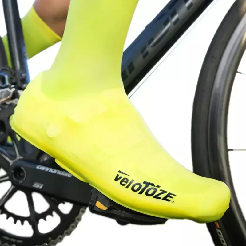 VeloToze-funda de silicona para casco de ciclismo de carretera, cubierta de tela que reduce el arrastre, Zapatos altos, broches de presión, impermeable, a prueba de viento, reutilizable