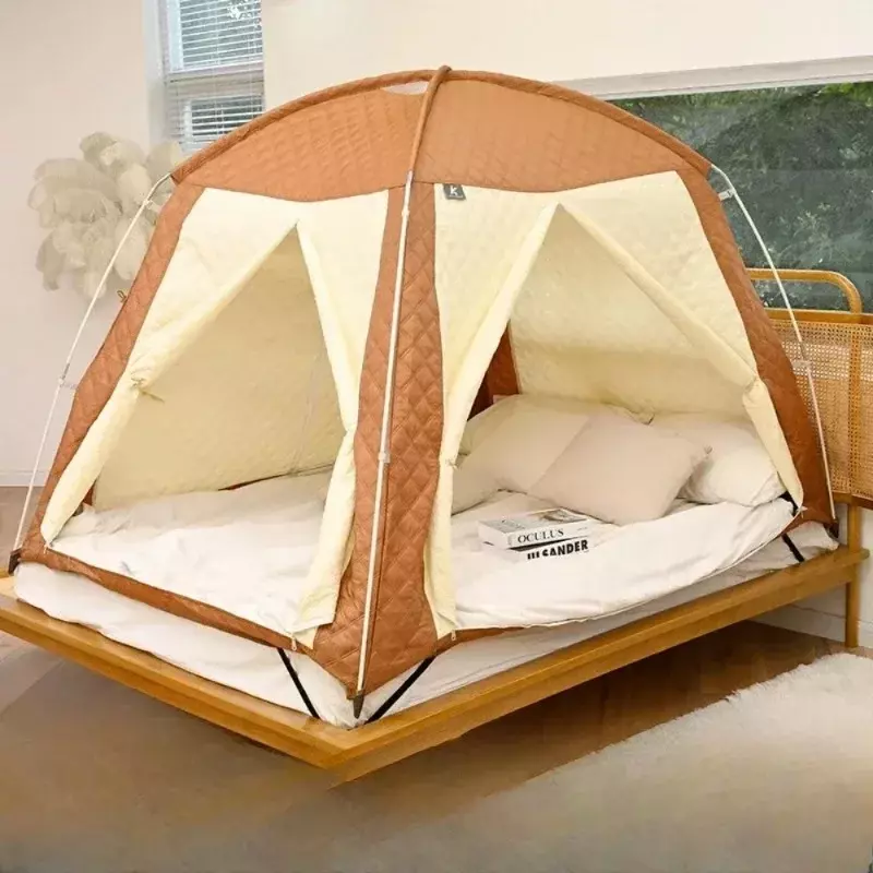 Campeggio all'aperto autunno inverno coperta tenda da letto per uso domestico piega vento e resistenza al freddo addensato adulti e bambini tenere al caldo
