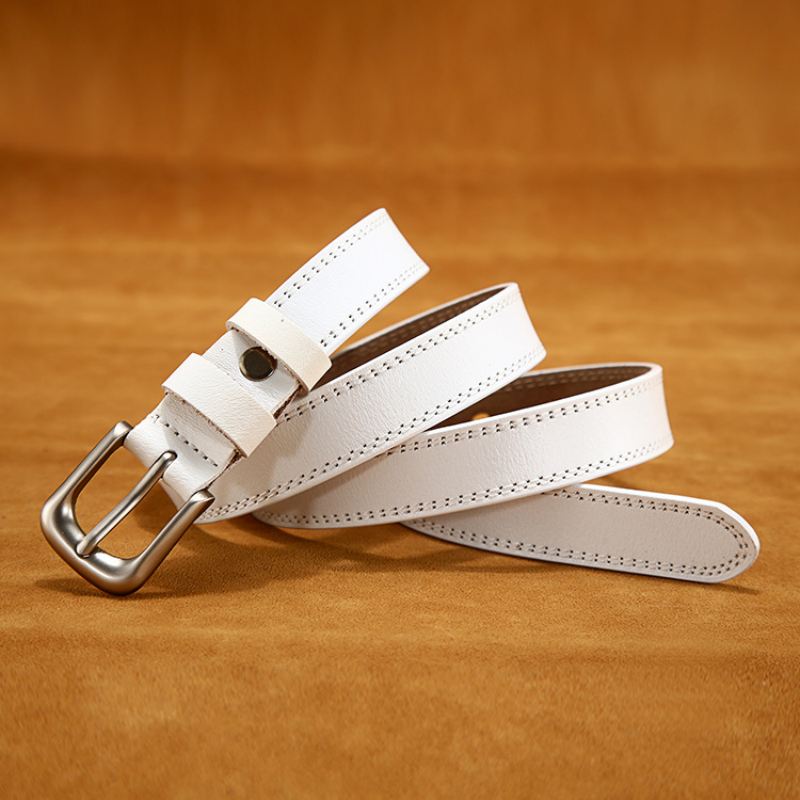 Genuine Leather Cowskin Ladies Belts Classic Versatile Retro Ladies Belts Simple Jeans Belt Designer High Quality Women's Belt