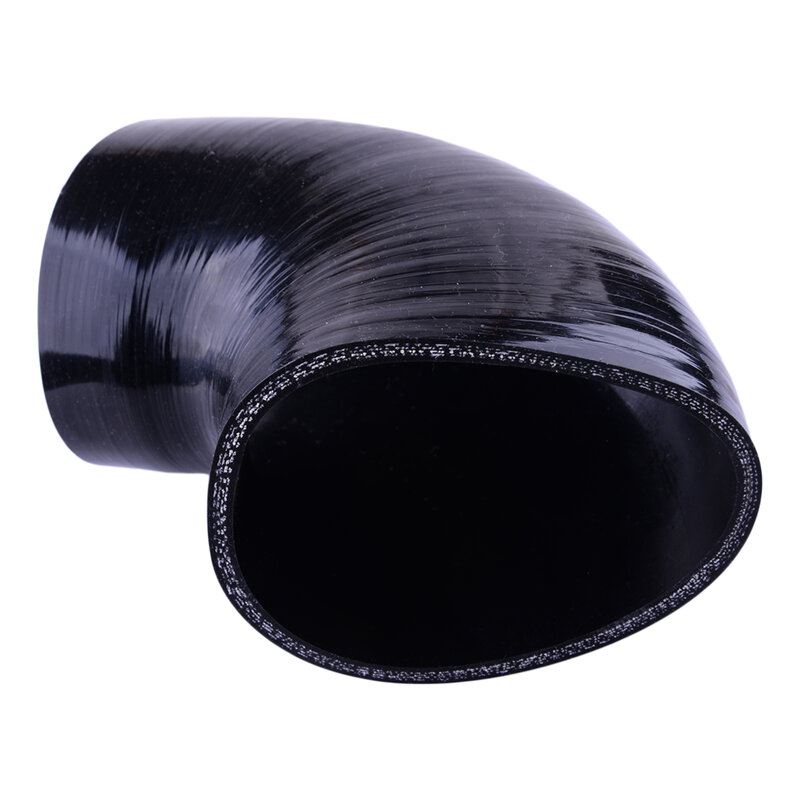 Black 4" 102mm 90 Degree Elbow Silicone Coupler Hose Intercooler Intake Turbo Pipe Fit for all kinds of Vehicles