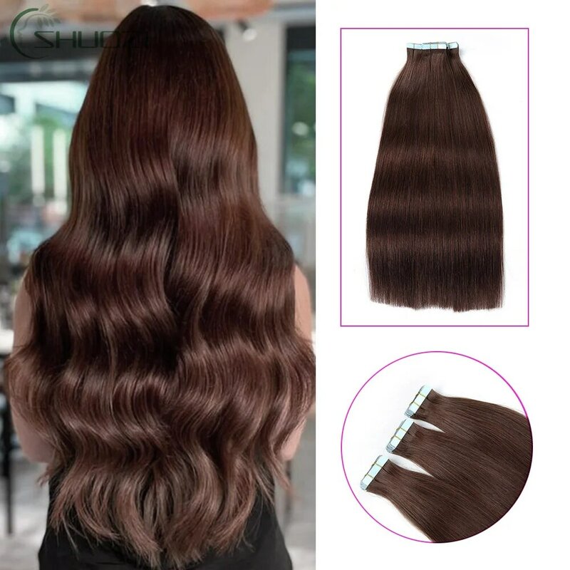 Tape in Hair Extensions Human Hair Invisible Tape in Hair Extensions Seamless Tape in Extensions Remy Human Hair for Women 20PCS