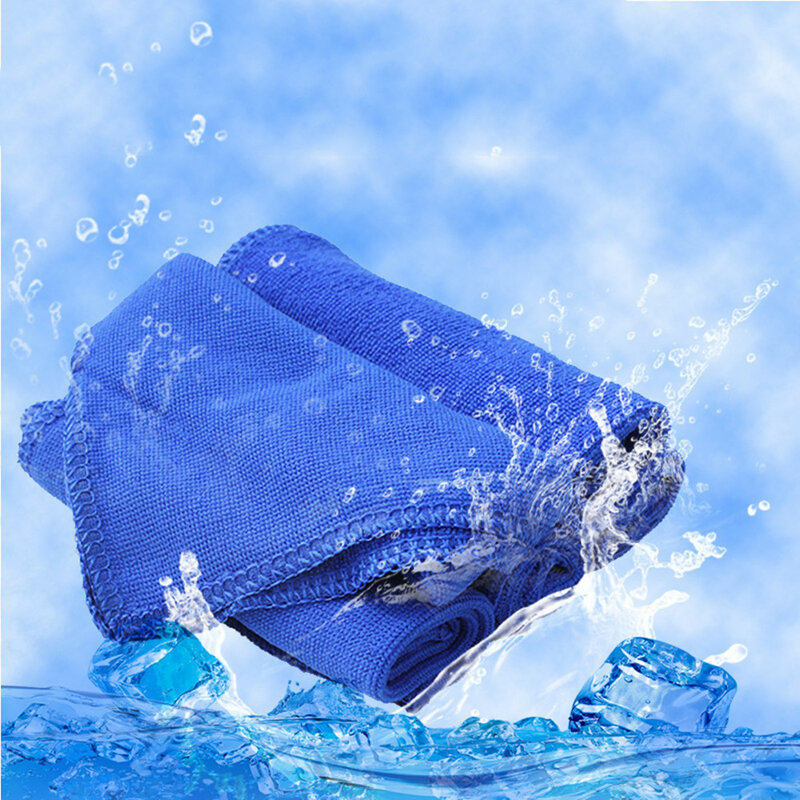 マイクロファイバーブルーの洗車用タオル,30x30cm,キッチンと家庭用のクリーニングクロス,極細繊維,1個