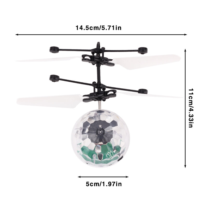 비행 공 LED 야광 아이 비행 공 전자 적외선 유도 항공기 원격 제어 장난감, 매직 감지 RC 헬리콥터