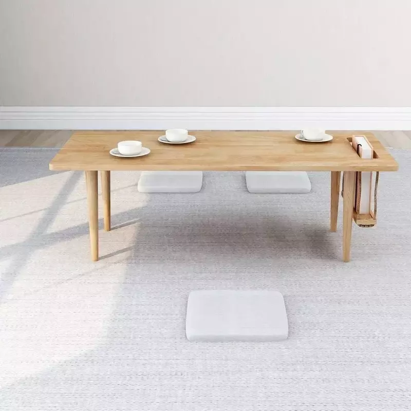 Table de service à café en bois naturel, mini balançoire moderne du milieu du siècle, table à thé, bureau, longueur de 47.25 amaran, salon