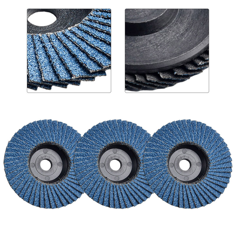 3pcs 75mm/3 Inch Flap Disc Sanding Grinding Wheels Grinding Tools Polishing Tools Power Tool Accessories 40/60/120 Girt
