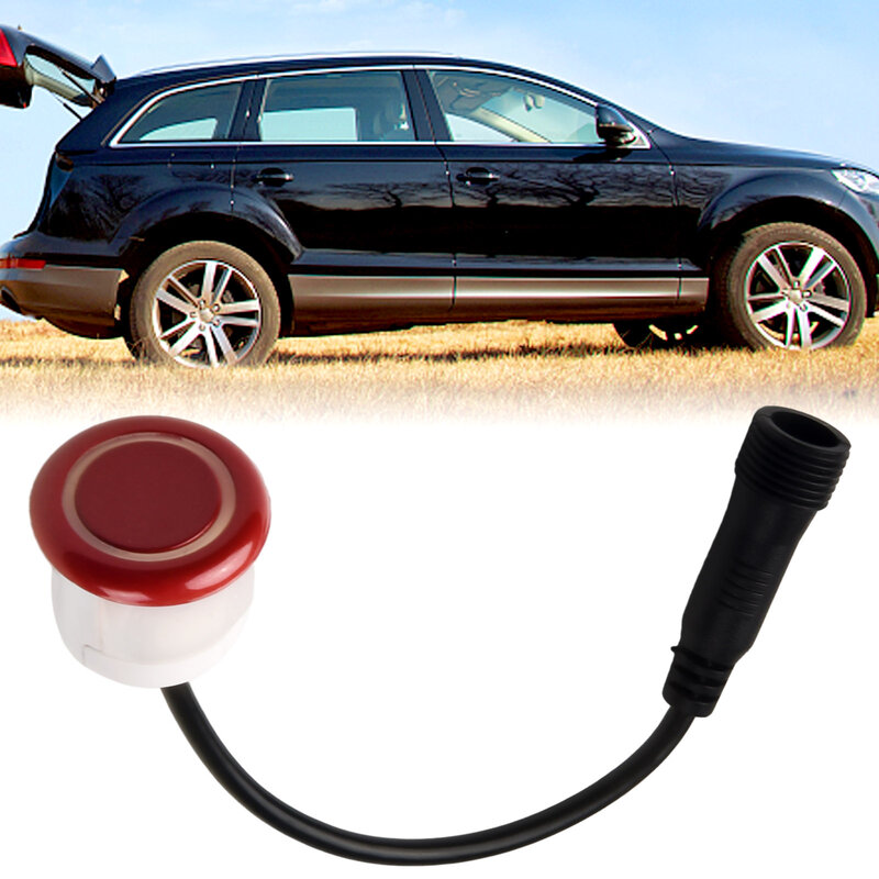Kit de Sensor de marcha atrás para aparcamiento de coche, sonda de respuesta de sonido de respaldo inverso, 12V, 20-200mA, radar de respaldo ABS rojo, 0,2-2,5 m, 40KHz, 1x23mm