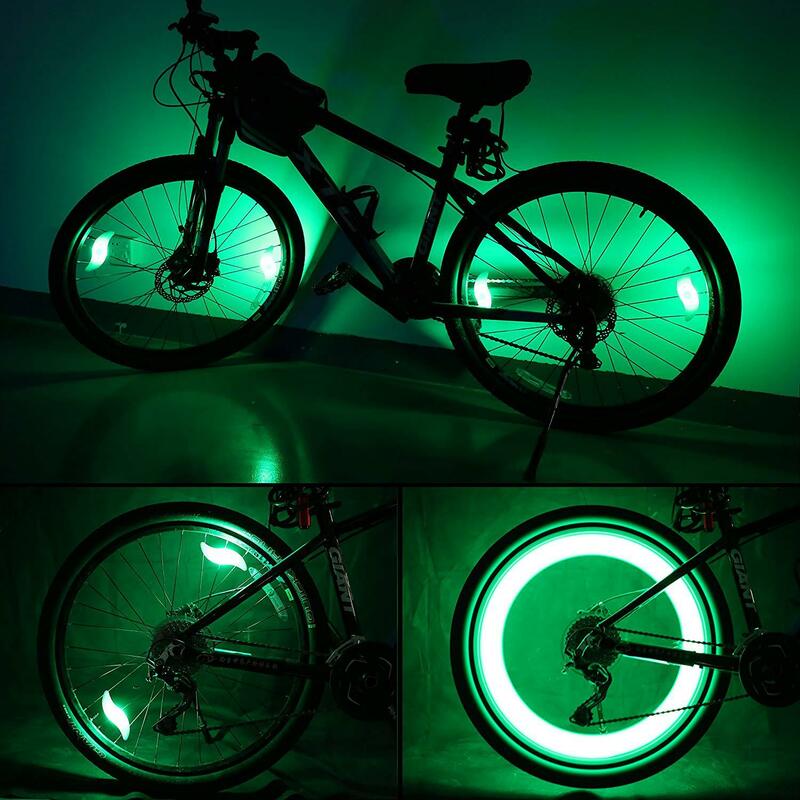 Silicone segurança luz de advertência 3 modo bicicleta luz LED flash dianteiro roda bicicleta luz ciclo traseira cauda luz vermelho verde azul